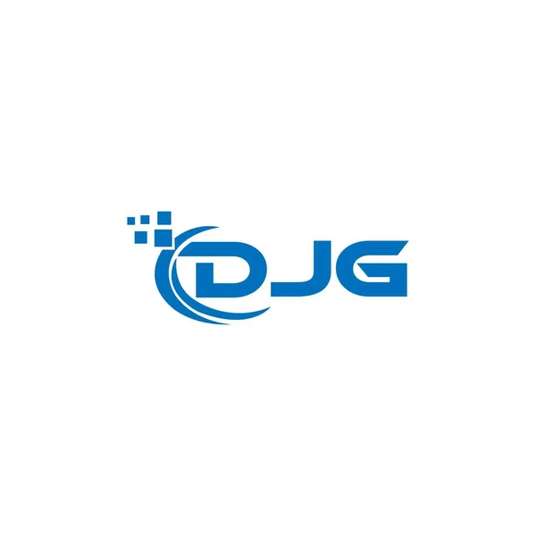 Beyaz arka planda DJG harf logosu tasarımı. DJG yaratıcı harflerin baş harfleri logo kavramı. DJG harf tasarımı. 