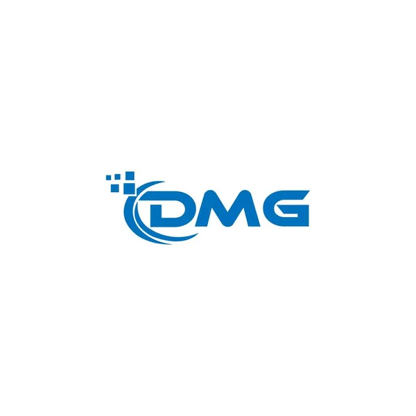 Σχεδιασμός Λογότυπου Γραμμάτων Dmg Λευκό Φόντο Dmg Δημιουργικά Αρχικά Γράμμα — Διανυσματικό Αρχείο