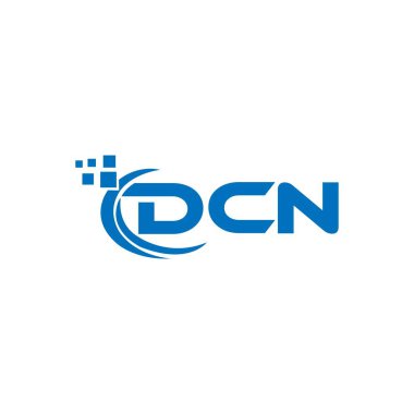 Beyaz arka planda DCN harf logosu tasarımı. DCN yaratıcı harflerin baş harfleri logo kavramı. DCN harf tasarımı. 
