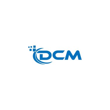 Beyaz arkaplanda DCM harf logosu tasarımı. DCM yaratıcı harflerin baş harfleri logo kavramı. DCM harf tasarımı. 
