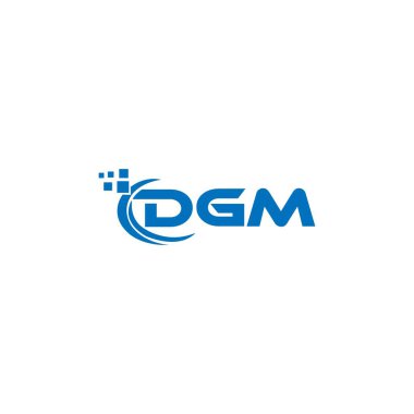 Beyaz arka planda DGM harf logosu tasarımı. DGM yaratıcı harflerin baş harfleri logo kavramı. DGM harf tasarımı. 