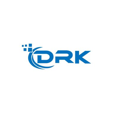 Beyaz arkaplanda DRK harf logosu tasarımı. DRK yaratıcı harflerin baş harfleri logo kavramı. DRK harf tasarımı. 