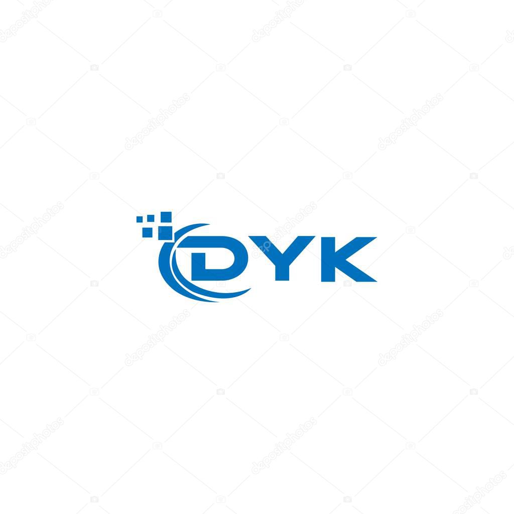 DYK letter logo design on white background. DYK creative initials letter logo concept. DYK letter design. 
