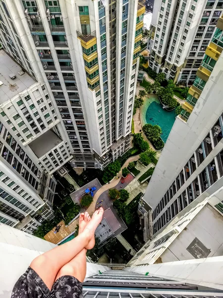 Vista Pájaro Desde Rascacielos Bangkok — Foto de Stock