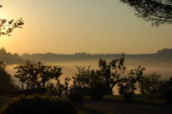 Pôr Sol Vale Norte Itália — Fotografia de Stock