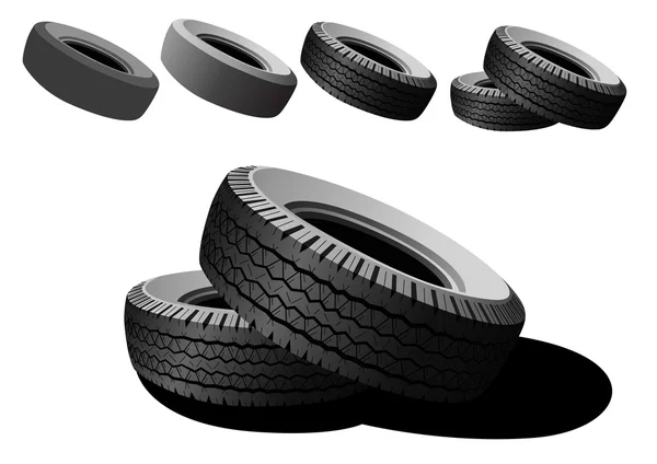 Schwarze Reifen — Stockvektor