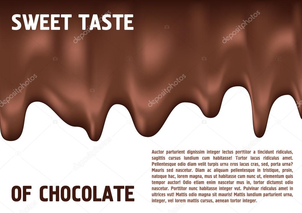 Streams of melted chocolate