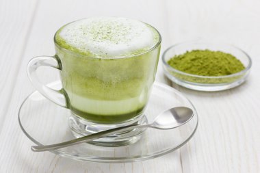 Matcha yeşil çay kahve cam Kupası