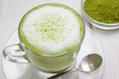 Matcha yeşil çay kahve cam Kupası
