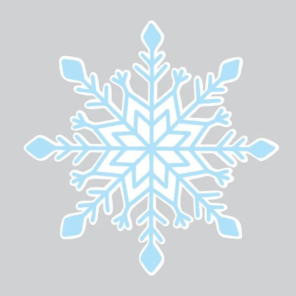 Pegatina Navidad Con Copo Nieve Helado Elemento Vacaciones Listo Para — Vector de stock