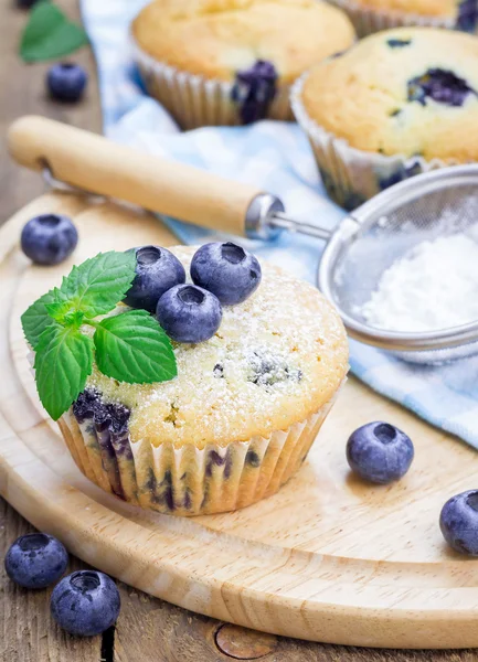 Hausgemachte Blaubeer-Muffins — Stockfoto