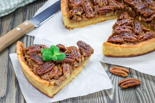 American classic homemade pecan pie — Stock Photo, Image