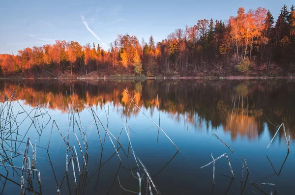 Impresionante Auxinium Tarde Otoño Larga Exposición — Foto de Stock