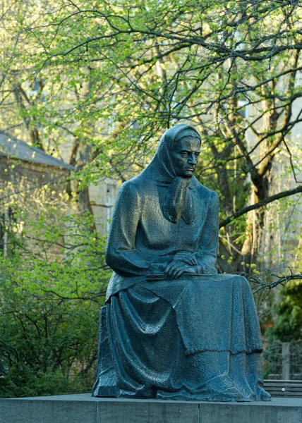 Statue Des Litauischen Schriftstellers Vilnius — Stockfoto