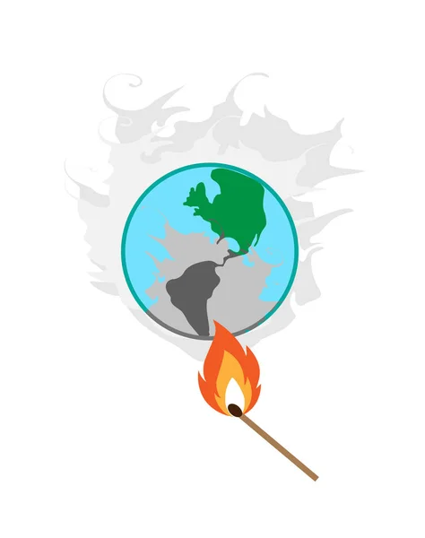 Jogo Segurança Crise Climática Combate Fogo Salvar Planeta Parar Queimar — Vetor de Stock