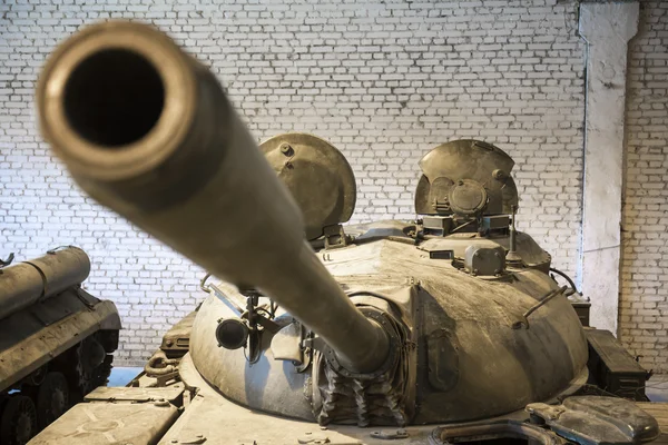 Cannon ruský tank T55 — Stock fotografie