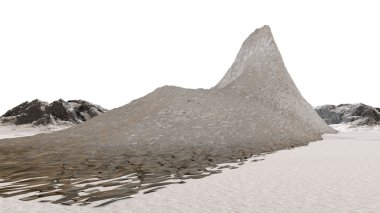 rock dağ nesne 3D çizimi