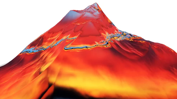 Illustration 3D des montagnes de gelée surréalistes — Photo