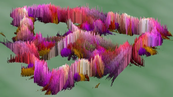 3D obrázek abstraktní makra vykreslení struktury vyrobené z miliony sloupce — Stock fotografie