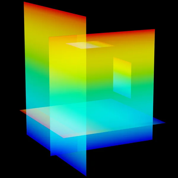 表面の三次元グラフの 3 d イラストレーション — ストック写真