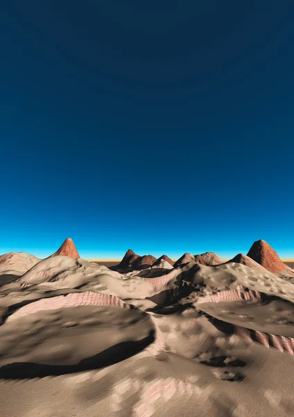 3D απεικόνιση του ορεινού τοπίου — Φωτογραφία Αρχείου