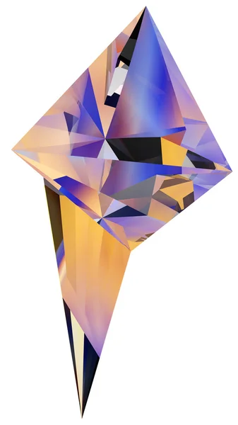 3D illustration of irregular polygonal object — Stock Photo, Image