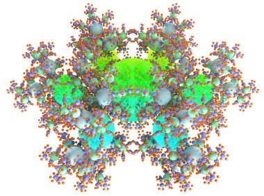 Mikrobiyoloji molekül nesne 3D çizimi