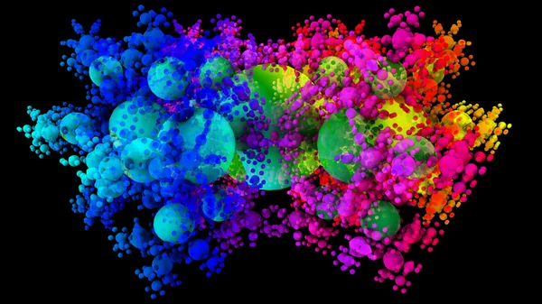 3D ілюстрація об'єкта молекули мікробіології — стокове фото