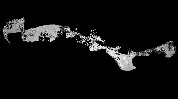 3D ilustracja płyn rozchlapać ruch — Zdjęcie stockowe