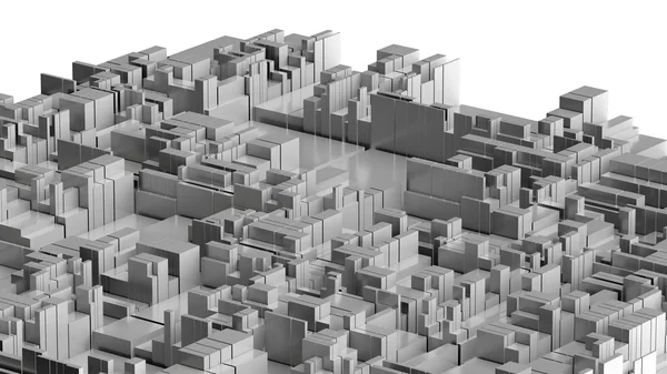 3D иллюстрация футуристического современного города — стоковое фото