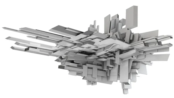 Háromdimenziós tárgy mint űrhajó 3D illusztrációja — Stock Fotó