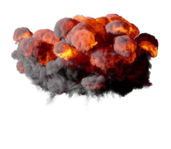 3D illustration of explosion fire cloud — Stock Photo, Image