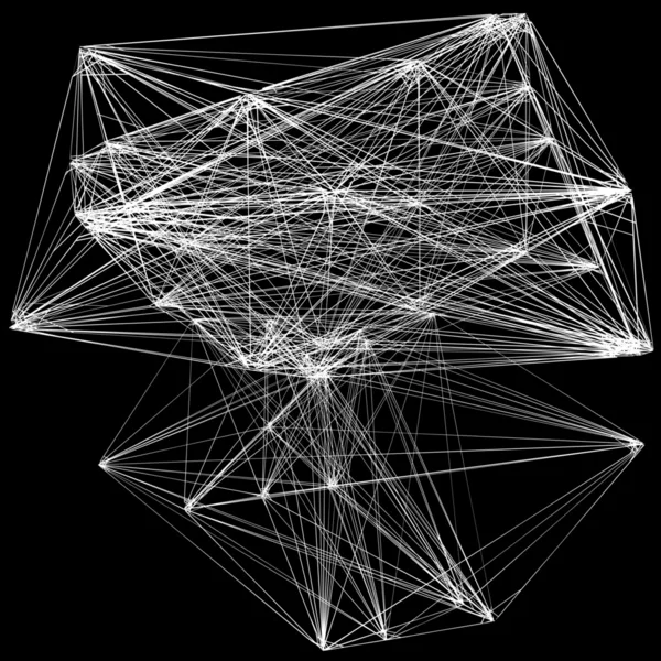 3D illustratie van blauwdruk geometrische verbinding structuur — Stockfoto