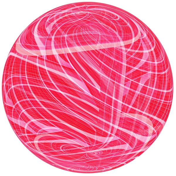 Illustration 3D de globe rouge abstrait — Photo