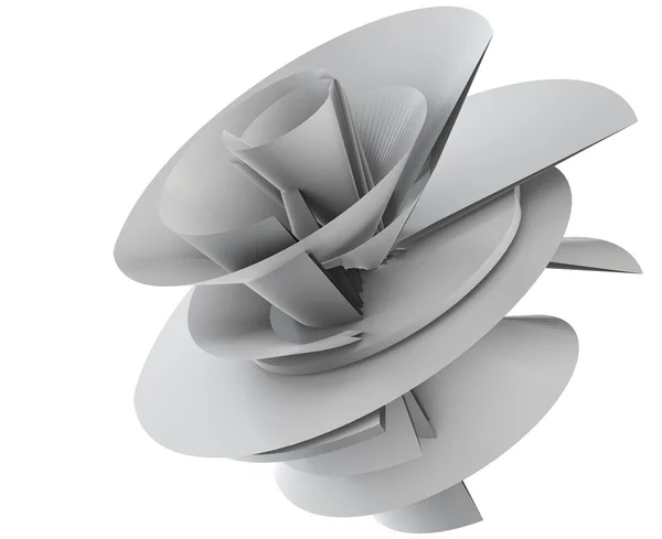 Ilustração 3D do modelo de flor techno — Fotografia de Stock