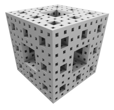 soyut küp inşaat 3D çizimi