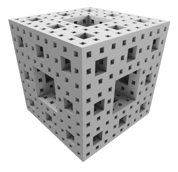 Illustrazione 3D della costruzione astratta di cubi — Foto Stock