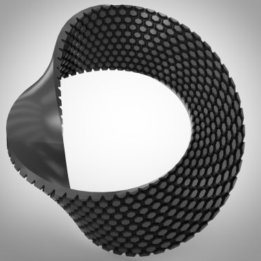 Elastik şerit 3D çizimi