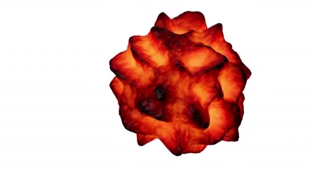 3D illustration of lava exploision — Stock Video