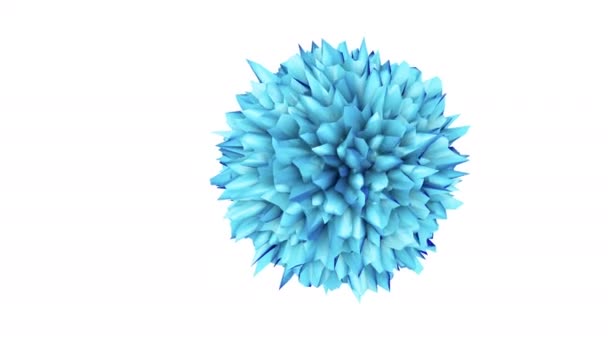 3D illustration of three-dimensional globe virus object — Stock Video