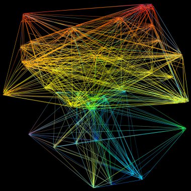 3D blueprint geometrik bağlantı yapısının resmini