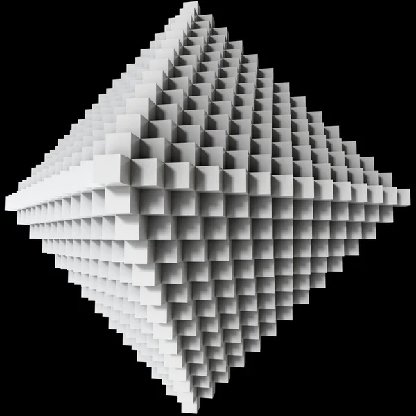 Illustration 3D d'un objet en losange tridimensionnel — Photo