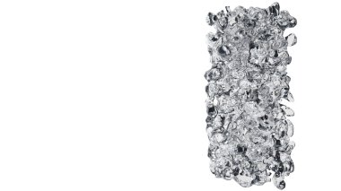 şeffaf sıvı sütun 3D çizimi