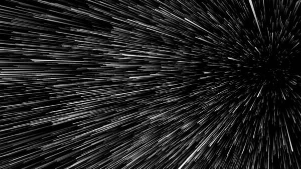 Ilustración 3D de senderos estelares en el universo — Foto de Stock