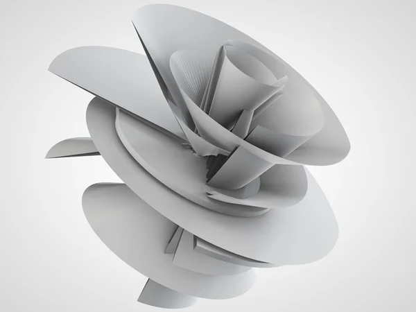 Ilustração 3D do modelo de flor techno — Fotografia de Stock