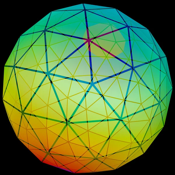 3D απεικόνιση του δικτύου globe πλέγμα — Φωτογραφία Αρχείου