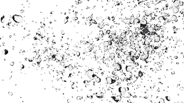液体飞溅运动三维图 — 图库照片