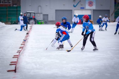 RUSSIA, ObuKHOVO - 26 Kasım 2017 Moskova bölge bando şampiyonası. BC Obukhovo - BC Vympel 4: 4