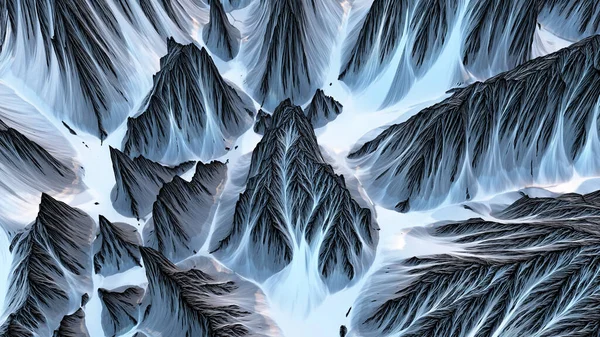 Ilustración 3D del hermoso relieve del paisaje de montaña. — Foto de Stock