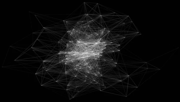 A geometriai felhőkapcsolat szerkezetének 3D-s illusztrációja — Stock Fotó